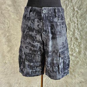 VANS Men's Black Thai Dye Cargo Shorts Size 28